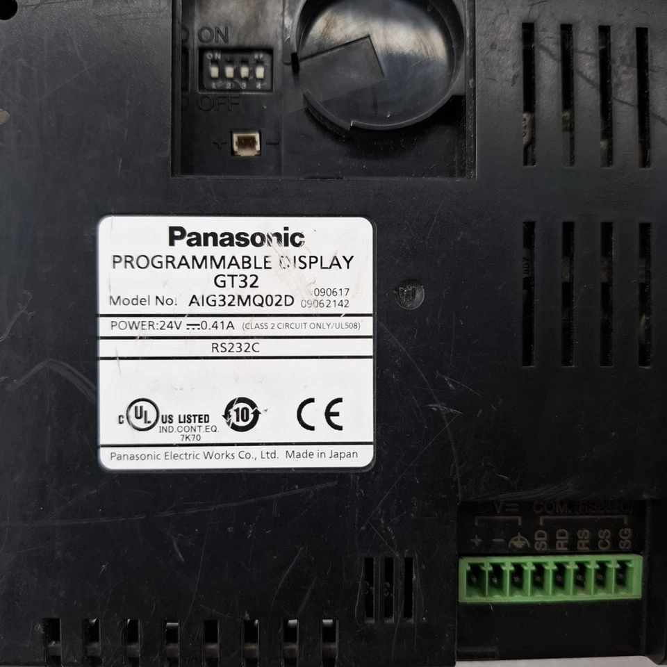 Panasonic GT32 AIG32MQ02D Programmable Display 24VDC AIG32MQ02D Tested as Photo